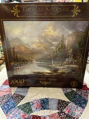 Ceaco Thomas  Kinkade Painter of Light Mountain Majesty Puzzle - 1000 Piece NEW - Image 1 of 4