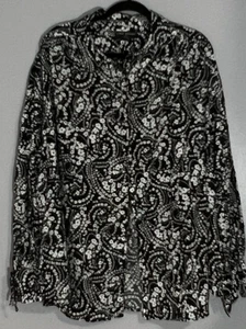 Camicetta Lane Bryant Career casual bianca e nera taglia 26/28 ritorno a scuola vendita GUARDA - Foto 1 di 15