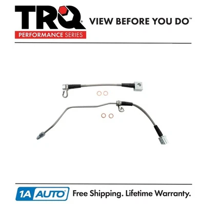 TRQ Performance Rear Brake Hose Set Fits 2002-2008 Dodge Ram 1500 - Изображение 1 из 4