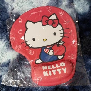 Sanrio Hello Kitty Computer Mouse Pad Wrist Support Pink Polka Dot Office - Picture 1 of 1