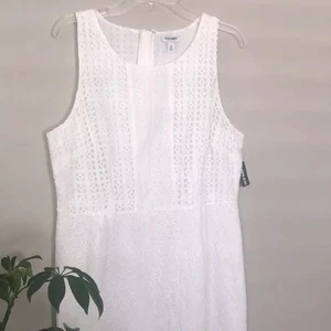 OLD NAVY size 12 white lined eyelet lace sleeveless summer sundress NWT - Picture 1 of 13