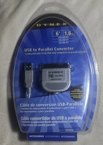 DYNEX New Factory Sealed 6 ft USB to Parallel Converter Cable Model DX-UBPC NIB - Picture 1 of 4