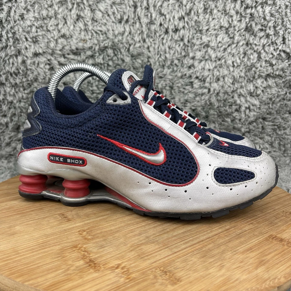 Zapatos Tenis Vintage Nike Shox 2004 Talla 6.5 Y Azul Rojo Plata Retro Y2K Foto 1 de 4