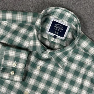 Charles Tyrwhitt Button-Down Hemd kariert grün/weiß bügelfrei Herren Medium - Bild 1 von 7