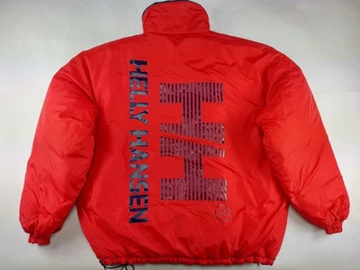 Chaqueta acolchada Helly Hansen, cortavientos roja vintage, hip hop años 90, talla XXL de los 90 Foto 1 de 4