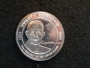 DWIGHT EISENHOWER 1.5" MEDAL, 1953-1961, ATL-0825*08990 - Picture 1 of 3