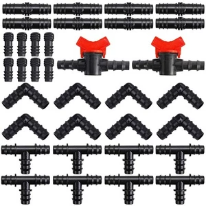 Kit Di Raccordi Per Irrigazione Per Tubi 34 Pz Connettori Per Irrigazione 16 Mm - Foto 1 di 6