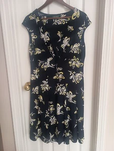 Lauren Ralph Lauren Women Dress Sleeveless Black Floral Size 16 - Picture 1 of 10