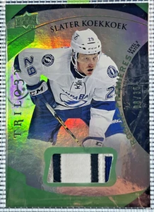 2015 Upper Deck Trilogy Green Rainbow Foil /35 Slater Koekkoek Rookie Patch RC - Picture 1 of 3