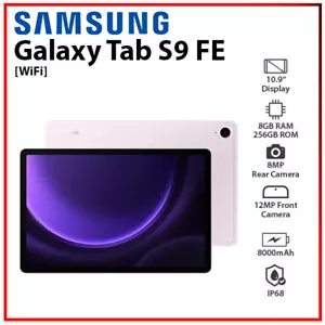 Samsung Galaxy Tab S9 FE LAVENDAR Wi-Fi 8GB+256GB Octa Core Android PC Tablet - Picture 1 of 6