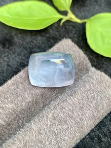 19 CT Santa Maria Aquamarine Sugarloaf Cabochon Cushion Cut Deep Blue Gemstone - Picture 1 of 5