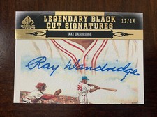 2011 SP Legendary Cuts Legendary Black Cut Signatures Ray Dandridge Auto #12/14