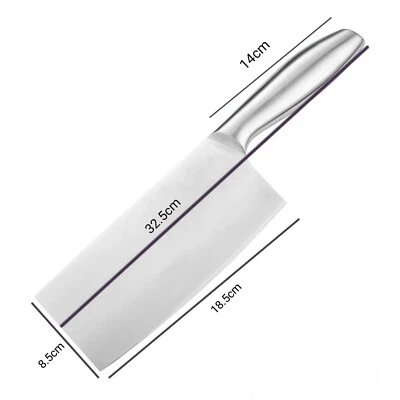 Coltello da Cucina 100% Acciaio Inossidabile Coltello da mannaia per tritare - Immagine 1 di 4