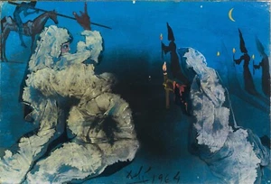 SALVADOR DALI Surrealism Art Poster or Rolled Canvas Print "CERTANDO LUCINDA" - Picture 1 of 1