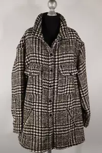Essentials braun-weiß-karierter Mantel Gr.48/XL Polyester Wolle Top Zustand - Bild 1 von 11
