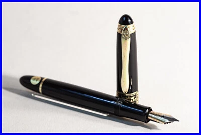 GEHA 760 Standard Kolben Füller Reservetank mit Oblique MEDIUM 14K Gold Feder - Bild 1 von 4