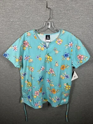 NEW Cherokee Studio Multicolor Floral Scrub Adult Size Medium - Image 1 of 4