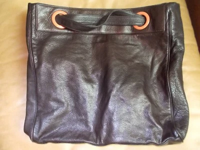 Bulga Soft Pebbled Espresso Leather Bag - Image 1 of 4