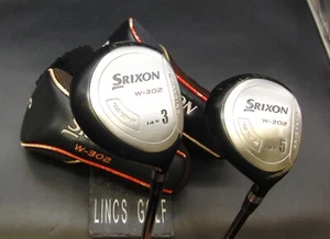 Set of 2 Srixon W-302 W-NI.WT. 3+5 Woods Regular Graphite Shafts & Srixon H/C - Picture 1 of 5