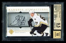 2005-06 UD Ultimate Sidney Crosby Marquee Rookie Auto RC /10 BGS 9.5/10 POP 3