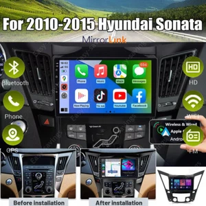 for Hyundai Sonata 2011-2015 Apple CarPlay Android 13 Car Stereo Radio GPS NAVI - Picture 1 of 18
