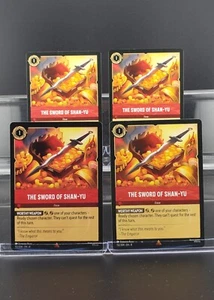 Disney Lorcana The Sword of Shan Yu 152/204 Reign of Jafar Rare 4 Cards Set - Picture 1 of 1