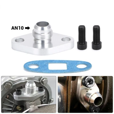 AN10 Turbo Oil Return Drain Flange Adapter Kit for TOYOTA LEXUS 1JZ 2JZ GTE - Imagem 1 de 4
