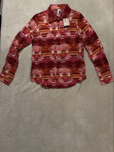 Roper Girls Retro Rodeo 100% Rayon L/S Shirt Pearl Snaps NWT - Picture 1 of 8