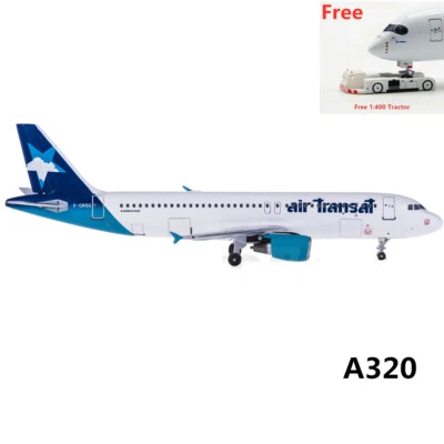 1:400 Aeroclassics AC419298 Air Transat A320 F-GRSG Aircraft Model +Free Tractor - Image 1 of 3
