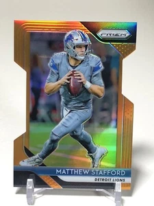 2018 Panini Prizm Matthew Stafford Orange Die Cut Prizms Refractor 13/249 Rams - Picture 1 of 9