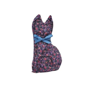 De Colección Paine's Genuino Bálsamo Abeto Productos 8" Púrpura Floral Tela Bolsita Calicó Gato - Imagen 1 de 7