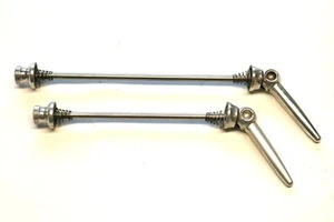 Zipp Silver Alloy & Titanium 100/130mm Locking Quick Release QR Bike Skewer Set - Picture 1 of 3