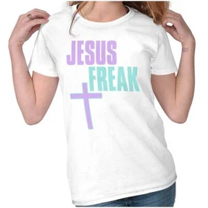 Christian Faith Cross Crucifix Jesus Freak Damen Top Junior Grafik T-Shirt - Bild 1 von 7