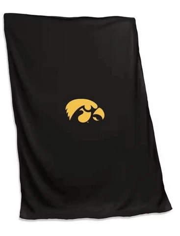 NEW Logo Brands NCAA Iowa Hawkeyes 54'' x 84'' College Sweatshirt Blanket 155-74 Cover