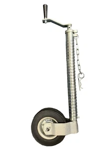 48mm SERRATED RIBBED JOCKEY WHEEL - SUITS CATTLE HORSEBOX BUILDERS BOAT TRAILERS - Picture 1 of 6