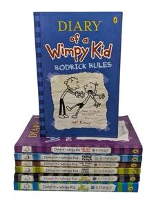 Diary of a Wimpy Kid 7 x Paperback Bundle | Jeff Kinney | 2, 5, 6, 7, 8, 10, 12 - Picture 1 of 17