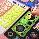 1 Set Geometry Spirograph Drawing Stencils Art Craft Ruler Set Kids - NEW