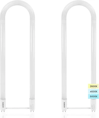 U Bend LED Tube Light, T8 T12, 17.5W (32W Equivalent), 3 Colors 3500K | 4000K |  - Image 1 of 4