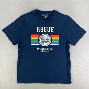 Pendleton x Rogue Pale Ale T-Shirt Herren Large blau klassisch Logo Grafik Tee Bier - Bild 1 von 8
