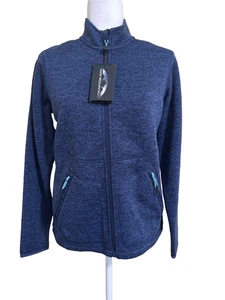Women’s Sun Mountain Thermal Full Zip Jacket  Sz S Navy Heather - Picture 1 of 3