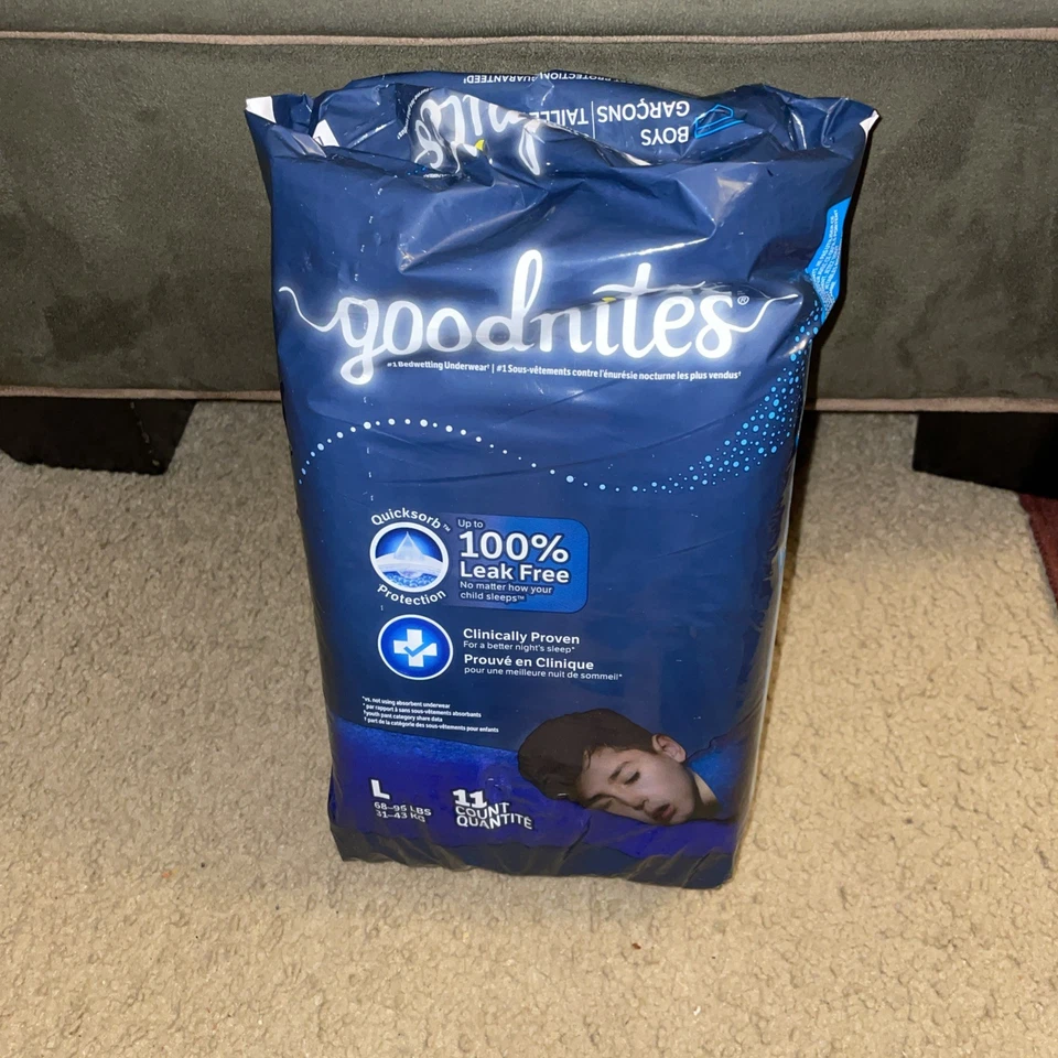 Ropa interior GoodNites para niños grande 68-95 lb ~ 11 quilates Foto 1 de 1