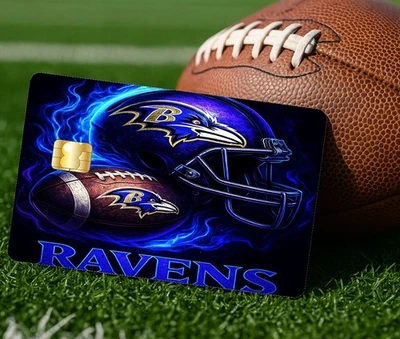 Baltimore Ravens Tarjeta de Débito de Crédito Recubrimiento Calcomanía NFL Fútbol Vinilo Adhesivo Deportes Foto 1 de 4