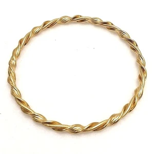 Vintage Armreif goldfarben Seil Twist Retro #J218 - Bild 1 von 5