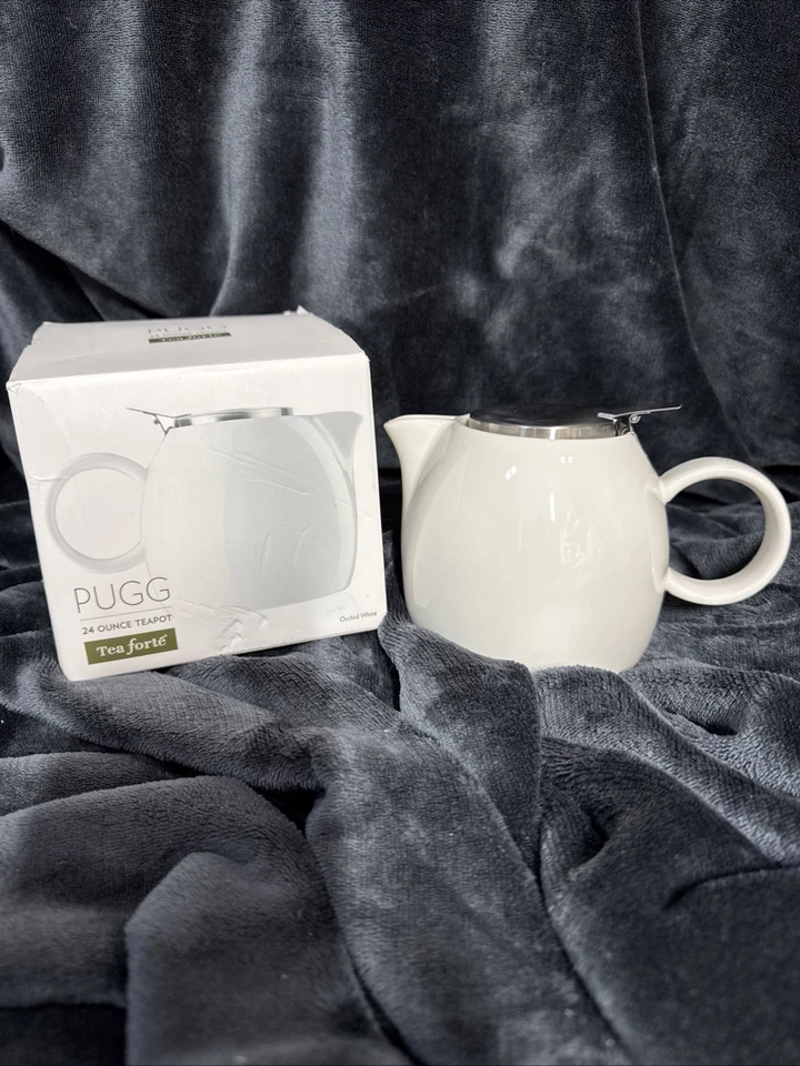 Tea Forte Pugg Ceramic Teapot with Stainless Steel Infuser 24 oz - Image 1 of 1