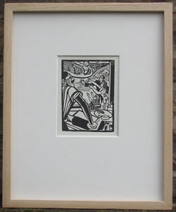 Conrad Felixmüller Original Holzschnitt gerahmt - Bild 1 von 2