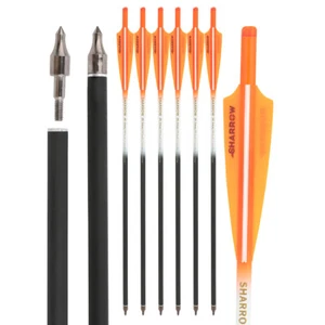 16" 17" 18" 20" 22" Crossbow Bolts Carbon Arrow Quiver Bow Hunting Archery Shoot - Picture 1 of 19