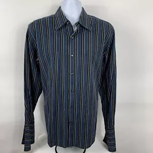 Structure Button Down Shirt Men's Size Large 16-16.5 Striped Dress Long Sleeve - Picture 1 of 6