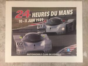 1989 24 Hours of Le Mans Mercedes Benz M-119 Event Poster RARE!! Awesome L@@K