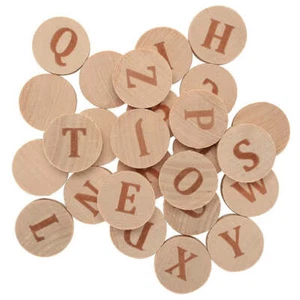 Wooden Letter Discs - Picture 1 of 1
