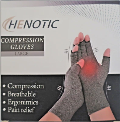 LUVAS DE COMPRESSÃO - TAMANHO L - HENÓTICAS - NOVAS - Imagem 1 de 3